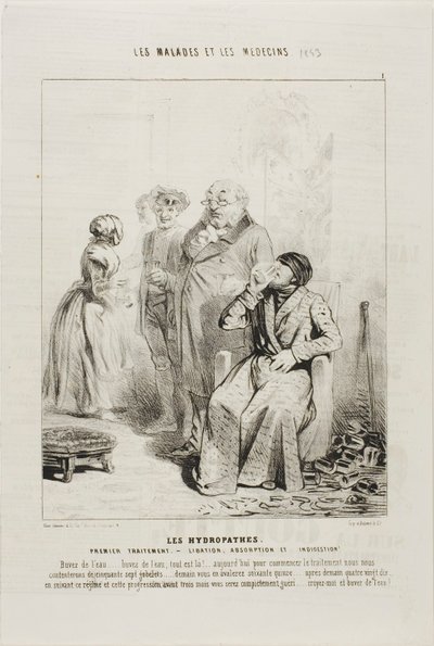 The Hydropaths: First Treatment (talíř 1) od Charles Emile Jacque