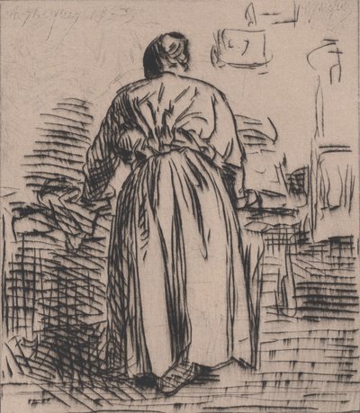 Žehlící žena, 1843. od Charles Emile Jacque
