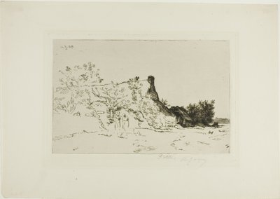 Velká došková chata, Kercassier od Charles Emile Jacque
