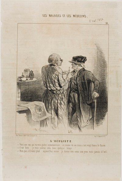 Oční lékař (talíř 18) od Charles Emile Jacque