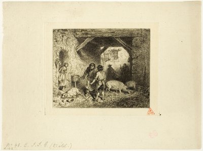Zabíječi prasat od Charles Emile Jacque
