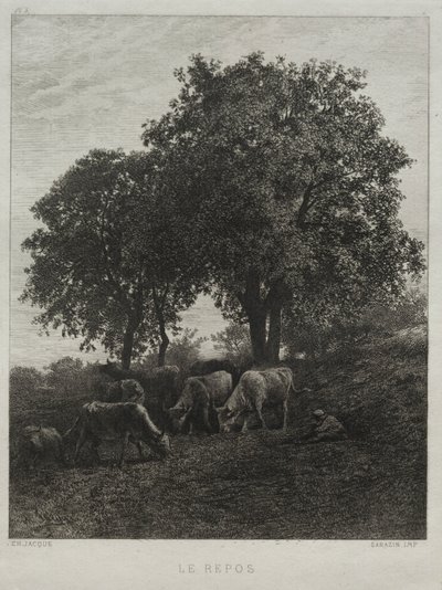 The Repose. od Charles Emile Jacque
