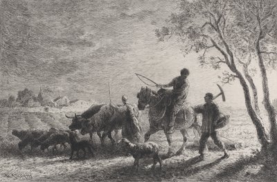 Návrat z polí, 1865. od Charles Emile Jacque