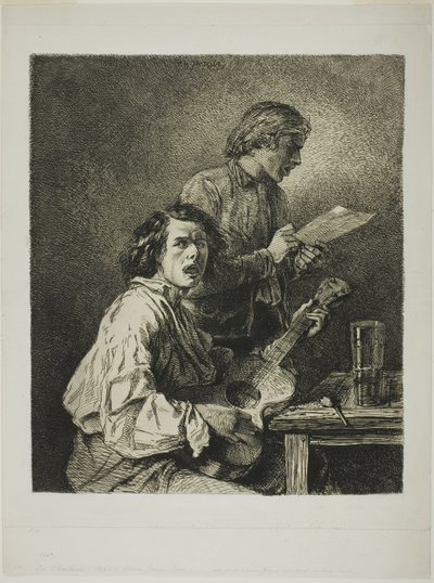 Zpěváci od Charles Emile Jacque