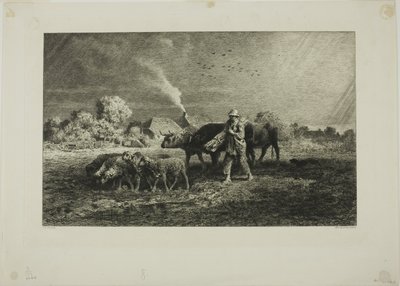 Bouře od Charles Emile Jacque