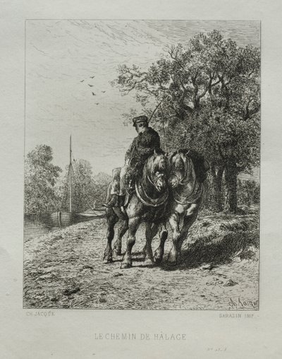 Tažná cesta od Charles Emile Jacque