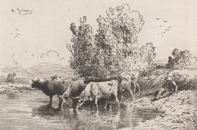 Koryto, 1864. od Charles Emile Jacque