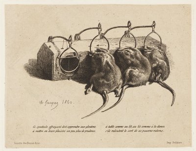 Past na myši od Charles Emile Jacque