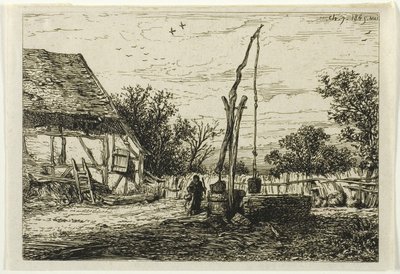 No na farmářském dvoře od Charles Emile Jacque