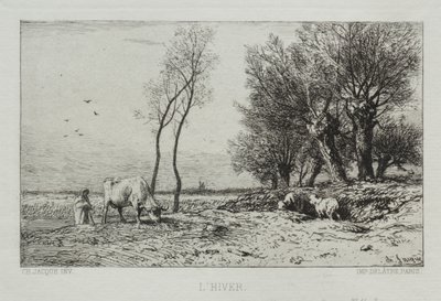 Zima od Charles Emile Jacque