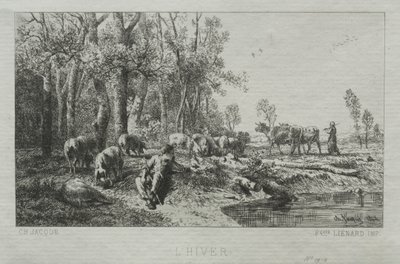 Zima, 1864. od Charles Emile Jacque