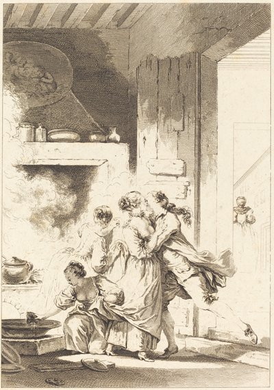 Nikdy nemyslíme na všechno od Charles Emmanuel Patas after Jean Honoré Fragonard