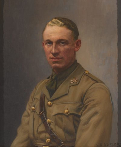 Poručík AL Bobby, kulometný sbor a Middlesex Regiment, circa 1917 od Charles Ernest Butler