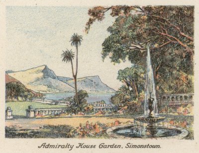 Jihoafrická republika: Admiralty House Garden, Simonstown (barevná litografie) od Charles Ernest Peers