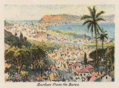 Jihoafrická republika: Durban od Berea (barevná litografie) od Charles Ernest Peers