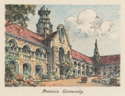 Jihoafrická republika: Pretoria University (barevná litografie) od Charles Ernest Peers