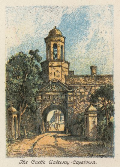 Jihoafrická republika: Brána hradu, Capetown (barevná litografie) od Charles Ernest Peers