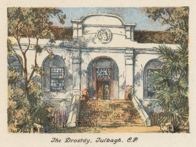 Jihoafrická republika: Drostdy, Tulbagh, CP (barevná litografie) od Charles Ernest Peers