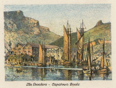 Jihoafrická republika: Snoekers, Capetown Docks (barevná litografie) od Charles Ernest Peers