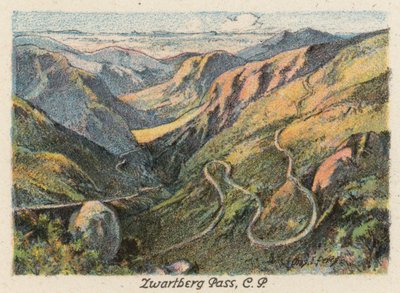 Jihoafrická republika: Zwartberg Pass, CP (barevná litografie) od Charles Ernest Peers