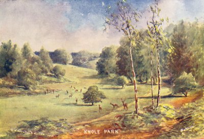 Knole House: (barevná litografie) od Charles Essenhigh Corke