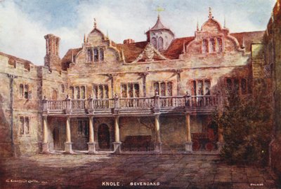 Knole House: (barevná litografie) od Charles Essenhigh Corke