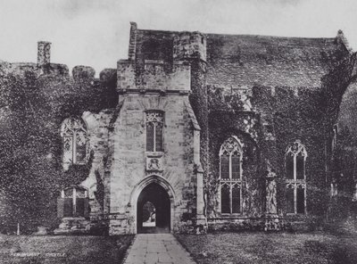 Penshurst Castle (černobílá fotografie) od Charles Essenhigh Corke
