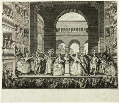 Voltairova korunovace od Charles Etienne Gaucher