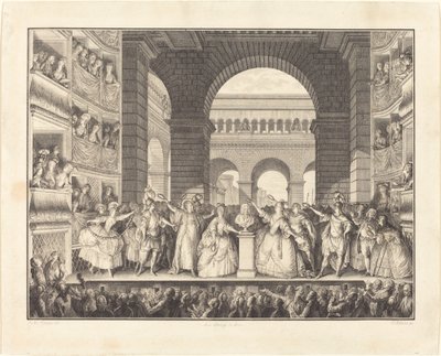 Korunovace Voltaira (Korunování Voltaira) od Charles Etienne Gaucher after Jean Michel Moreau