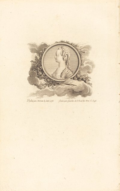 Marie Antoinetta od Charles Etienne Gaucher after Jean Michel Moreau