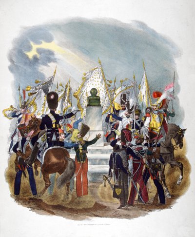 Různé uniformy a pluky francouzské armády, 1823. od Charles Etienne Pierre Motte