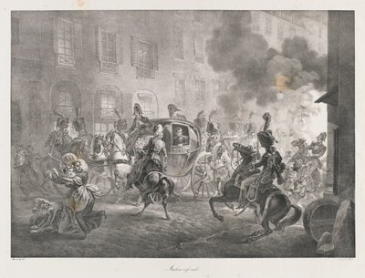 Pekelný stroj, začátek 19. století (litho) od Charles Etienne Pierre Motte