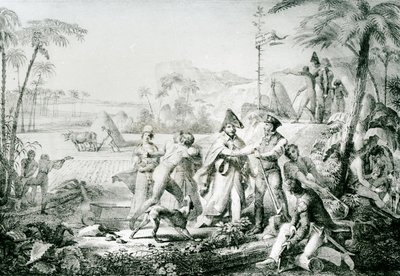 Bez kultivace porostou pouze baytrees, ilustrace pro generála Lallemanda (1774-1839) na Champ dAsile, 1819, po Rullmannovi od Charles Etienne Pierre Motte