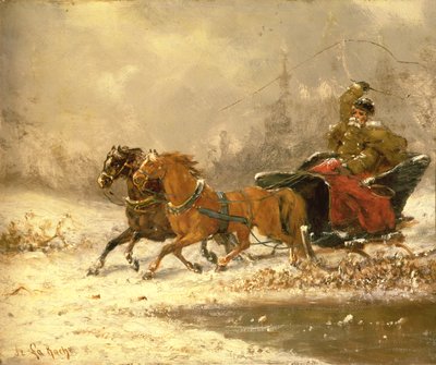 Návrat domů v zimě od Charles Ferdinand De La Roche