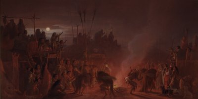 Bizoní tanec od Charles Ferdinand Wimar