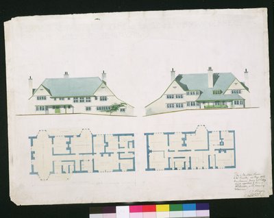 Dům, který má být postaven v Gartmel Fell Gillhead, Windermere pro J.W. Buckley Esquire, 1899 (wc a tužka na papíře) od Charles Francis Annesley Voysey