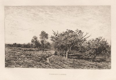 Jabloně v Auvers od Charles Francois Daubigny