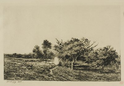 Jabloně v Auvers od Charles Francois Daubigny