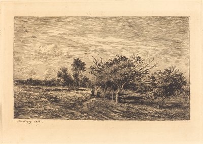 Jabloně v Auvers od Charles Francois Daubigny
