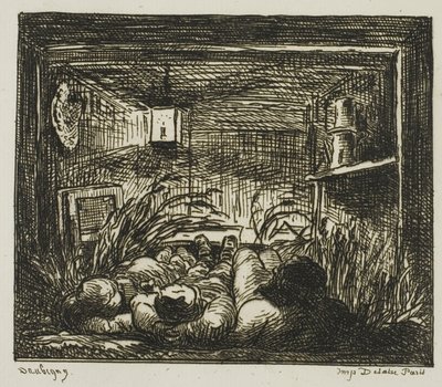 Ložní prádlo na lodi (Noc na lodi) od Charles Francois Daubigny