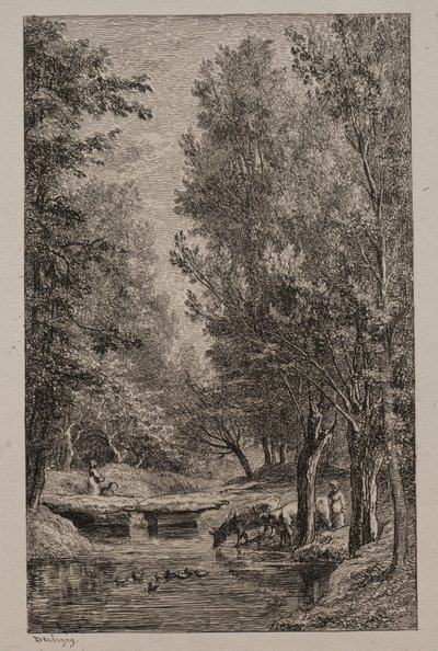 Potok ve Val Mondois od Charles Francois Daubigny