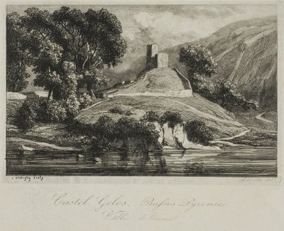 Castel Gélos (údolí Ossau) od Charles Francois Daubigny