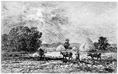 Clair de Lune a Valmondois, 1840-1875 1924 od Charles Francois Daubigny