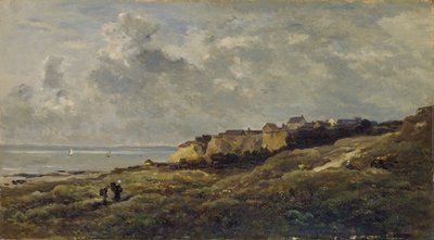 Pobřežní krajina v Normandii (Villerville-sur-Mer) od Charles Francois Daubigny