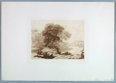 Kresba, Krajina (podle Clauda Lorraina), 1849 od Charles Francois Daubigny