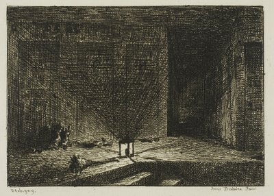 Interiér hostince (Chodba hostince) od Charles Francois Daubigny