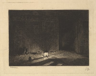 Interiér hostince, 1861-62. od Charles Francois Daubigny