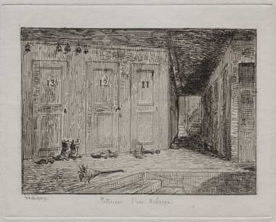 Interiér hostince, 1861. od Charles Francois Daubigny