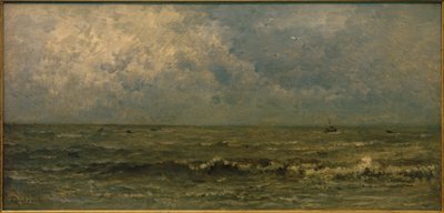 Moře, šedé počasí od Charles Francois Daubigny