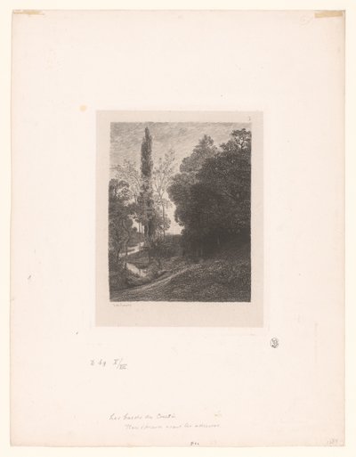 Krajina s meandrující řekou Les bords du Cousin Série leptů krajin (název série) Eaux-fortes par Daubigny (název série) od Charles Francois Daubigny